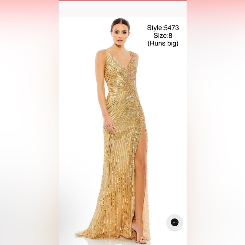 Sleeveless beaded gown
